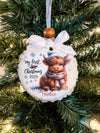 My First Christmas Wood Ornament – Optional Personalization