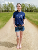 BE STILL Navy Tee
