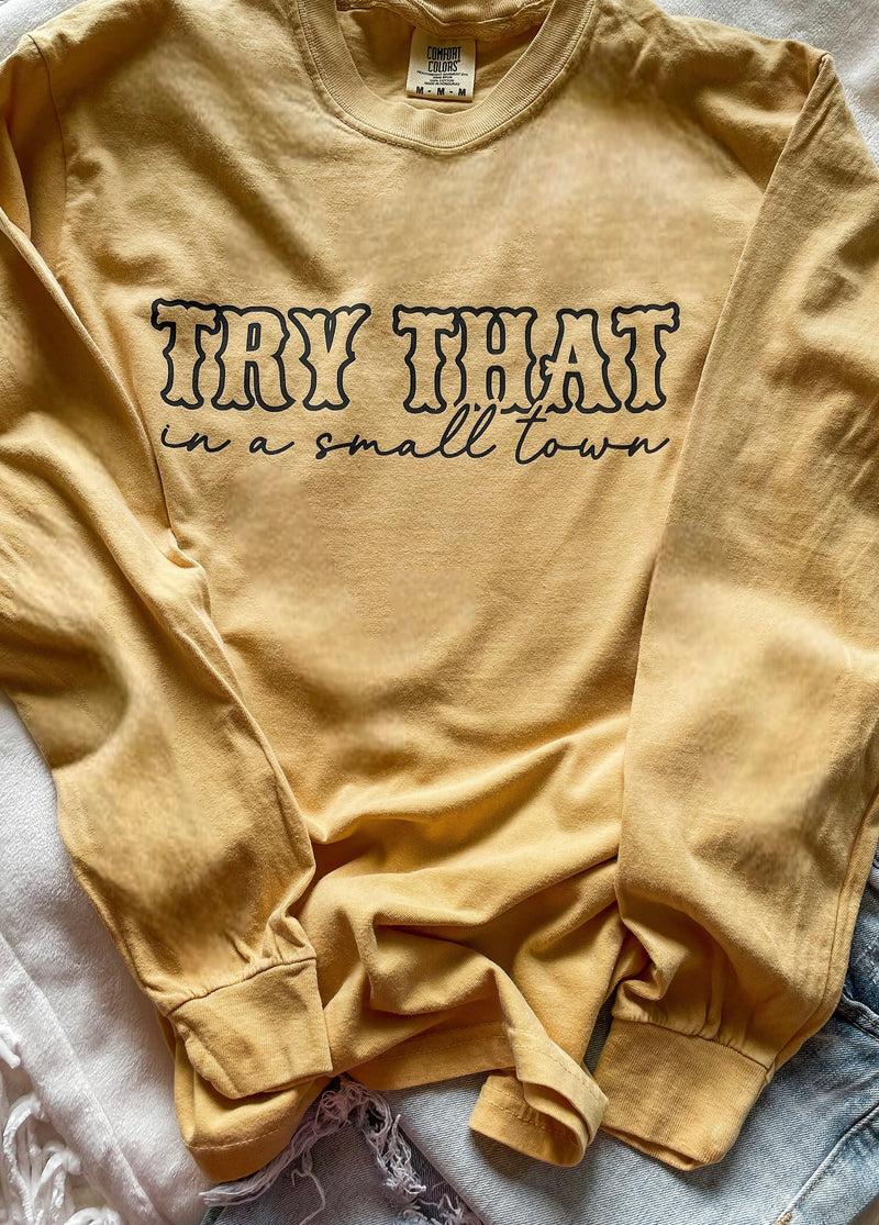 Try That In A Small Town- Long Sleeve Tee