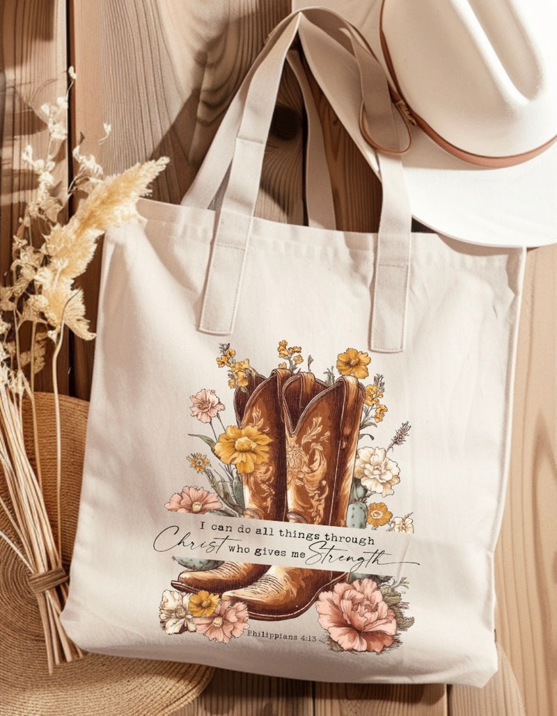 I Can Do All Things Through Christ Tote • Philippians 4:13
