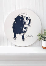 Stylized Photo Wood Sign: Round