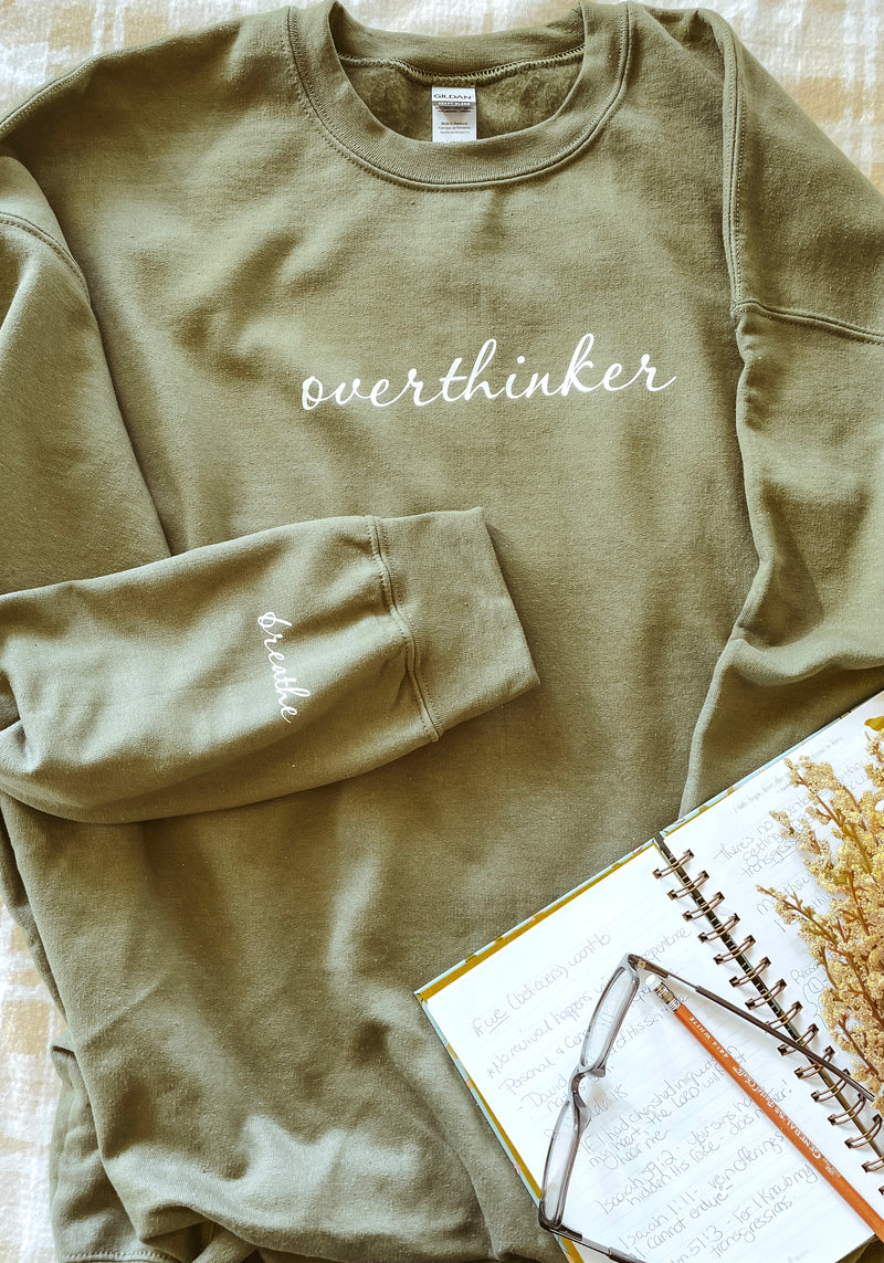 Overthinker | Crewneck Sweatshirt | Cozy Sweatshirts
