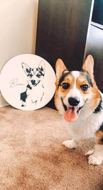 Stylized Photo Wood Sign: Round