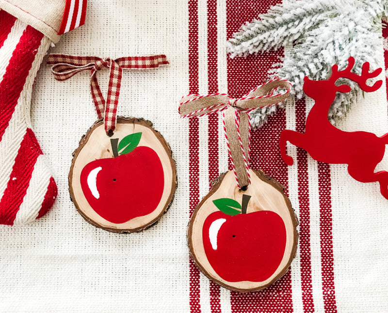 Teacher Apple Custom Ornament