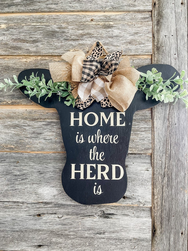 Home is Where the Herd is- wall/door Hanger
