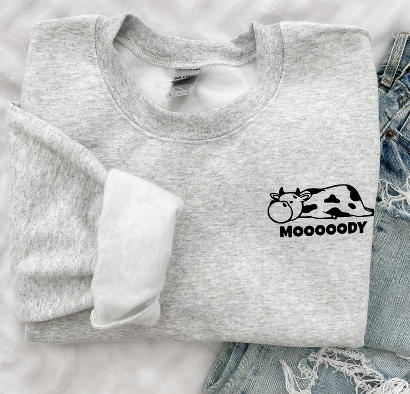 Moooooody Sweatshirt (cow)
